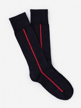J McLaughlin Socks in Line - Navy/Red NEW